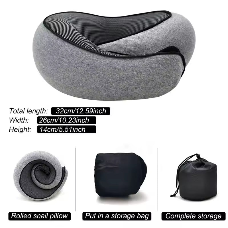 HarmoniaHealth™  Travel Neck Pillow Memory Foam