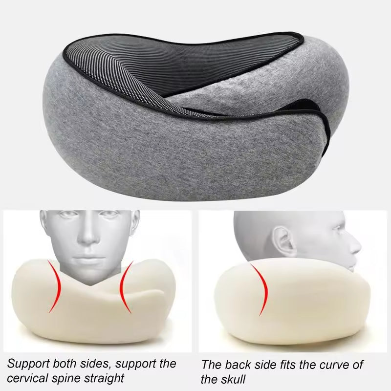 HarmoniaHealth™  Travel Neck Pillow Memory Foam