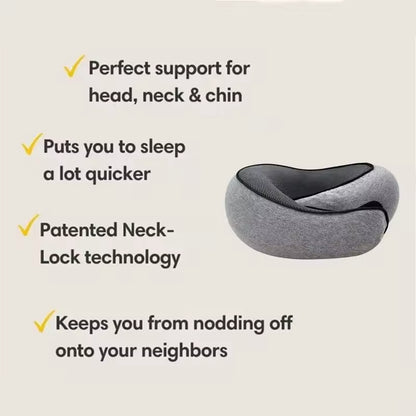 HarmoniaHealth™  Travel Neck Pillow Memory Foam